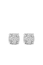 Petite Châtelaine® Full Pavé Diamonds Stud Earrings, Sterling Silver